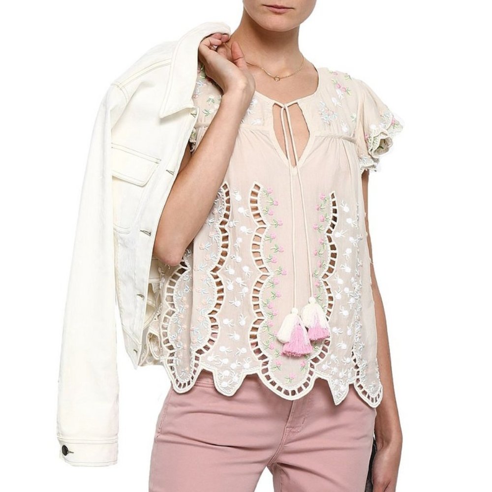 LOVE SAM | Ava Keepsake Embellished Blouse
